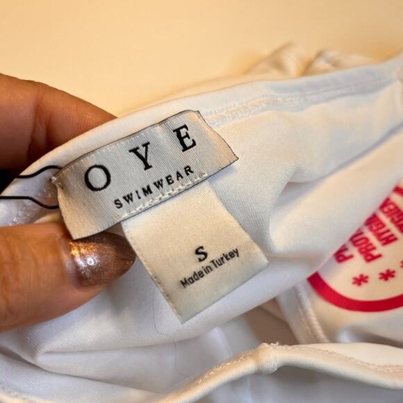 NWT Oye Swimwear High Waist Anna Bottom in White Size Small - Picture 3 of 5